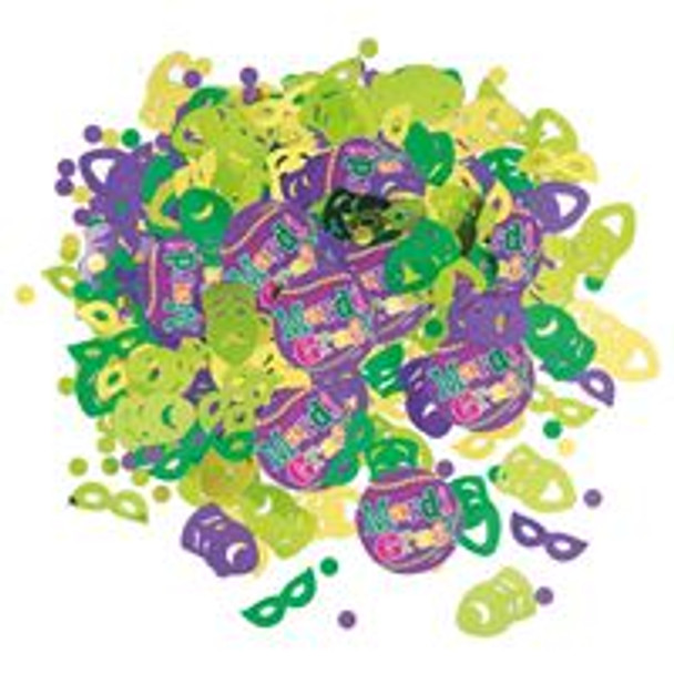 Mardi Gras Party Printed & Foil Confetti  0.5oz