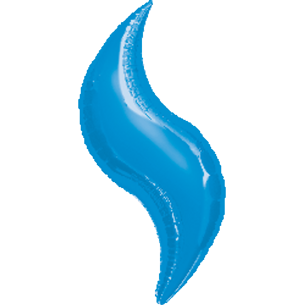 Blue Curve Foil Balloon 36"