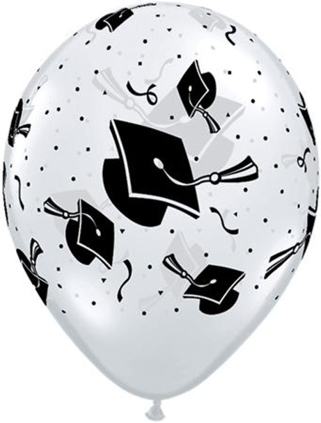 Grad Caps Clear Balloon