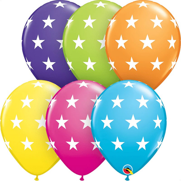 big stars latex balloon assorted colors