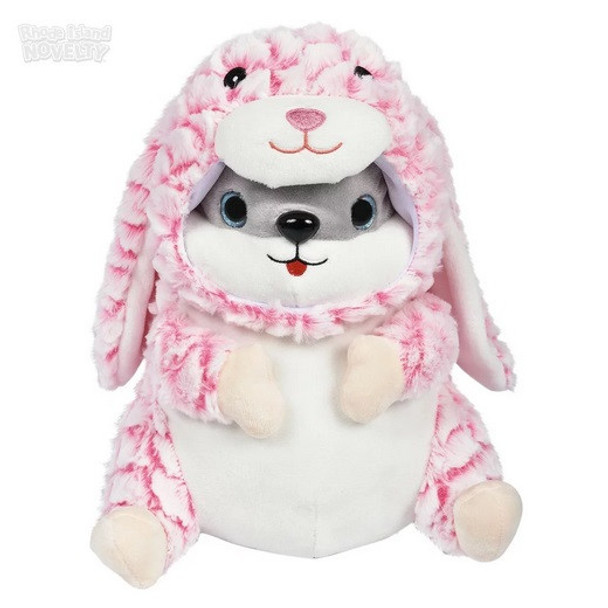 Hamster in a bunny costume plush