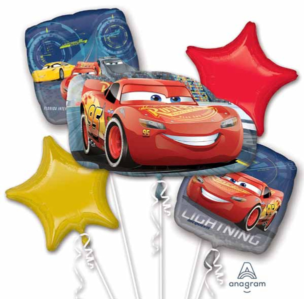 Lightning McQueen Cars Balloon Bouquet