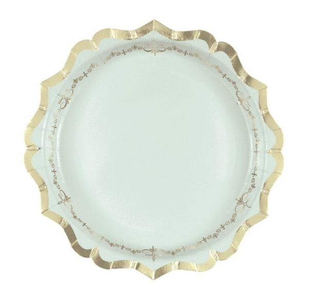 garden party scalloped edge plates