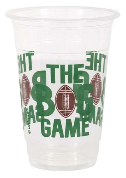 Football Toss "The Big Game" 16oz Plastic Party Cups  8ct