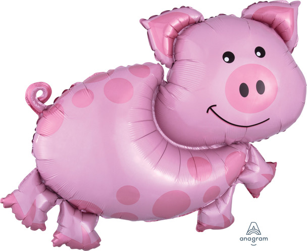Cute Pink Pig Supershape Foil Balloon