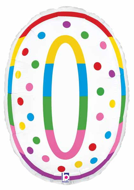 Birthday Candle Zero Supershape Foil Balloon