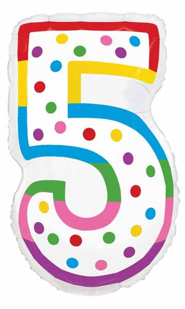 Birthday Candle Five Supershape Foil Balloon