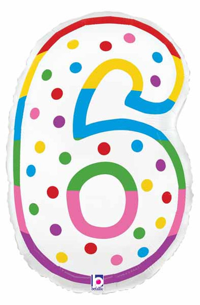 Birthday Candle Six Supershape Foil Balloon