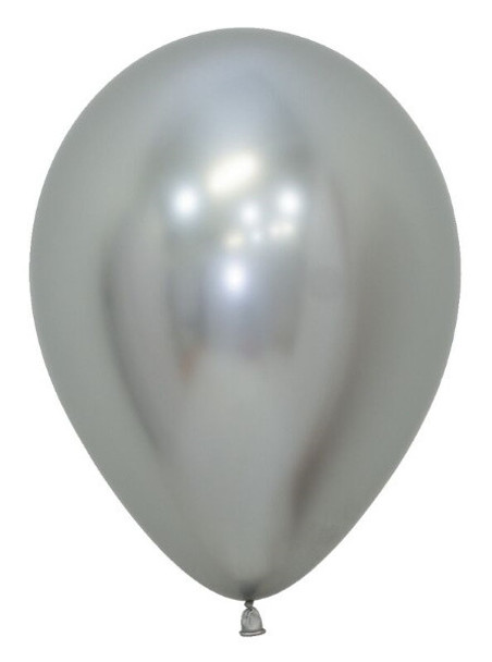 18" Latex Balloon Reflex Silver