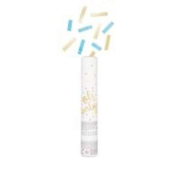 IN Blue and Gold Confetti Cannon