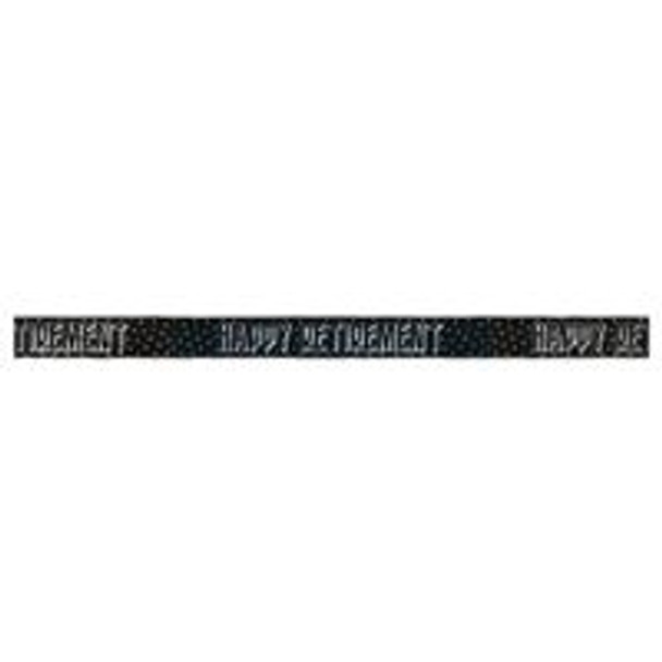 Black Happy Retirement Banner 12ft