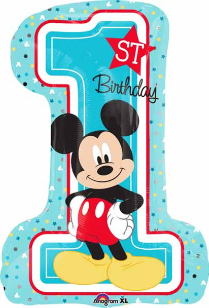 Baby's 1st Birthday Mickey Mouse Jumbo Foil Balloon