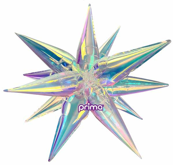 Prima Primadescent 40" 3D Magic Starburst Shape Air Fill Foil Balloon
