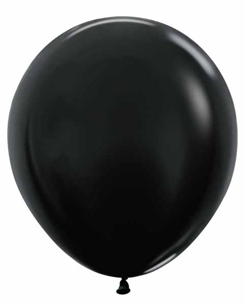 Sempertex 18" Latex Balloon Metallic Black