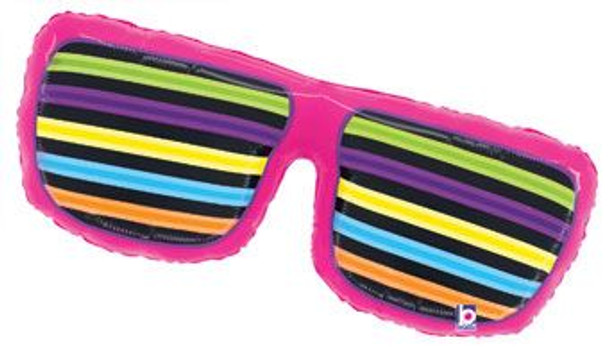 Neon Shades 80s Retro Sunglasses Supershape 31" Foil Balloon