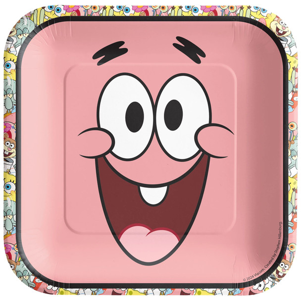Spongebob Squarepants Patrick 7" Square Plates