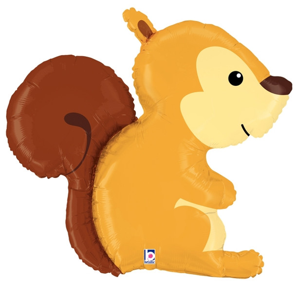 36" Woodland Squirrel Shape Foil Balloon Party Decor