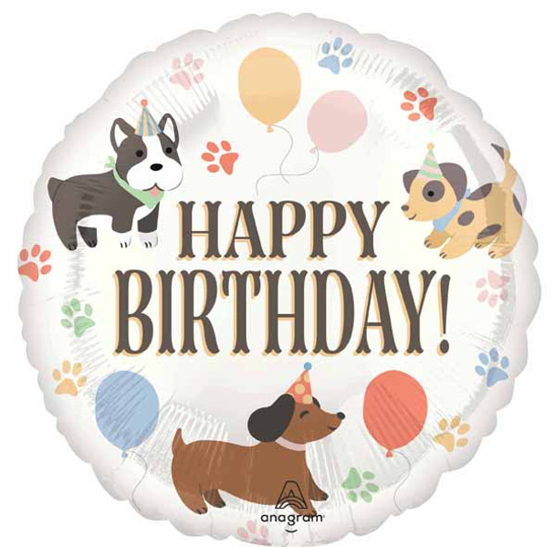Pawsome Party 18" Round Foil Balloon