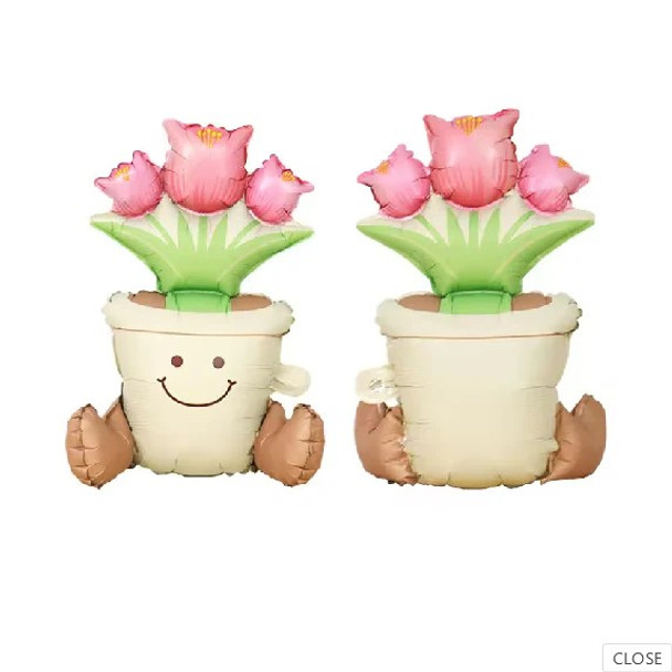 22" Airfill Only Potted Tulip Plants Foil Balloon
