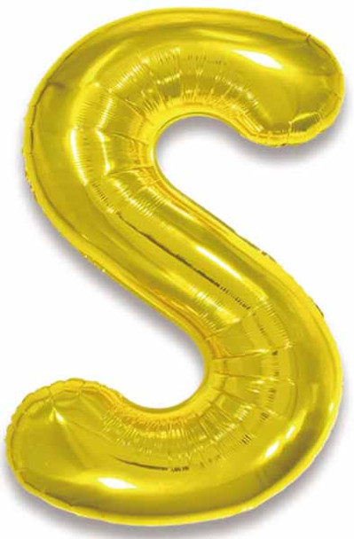 Gold Foil Balloon Letter S Gold Foil Balloon Letter S