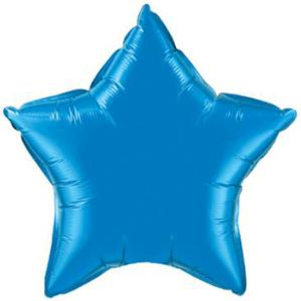 20" Star shaped Sapphire Blue Mylar Balloon