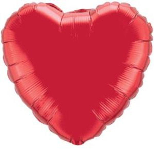 18" Heart Shaped Ruby Red Foil Balloon