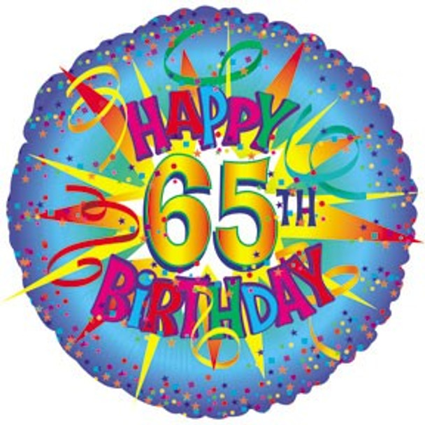 Happy 65 birthday balloon
