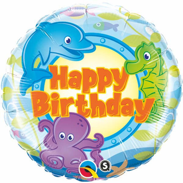 child happy birthday balloon sea creatures