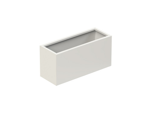 Adezz Senzzo plantenbak van aluminium wit 80 x 30 x 40 cm