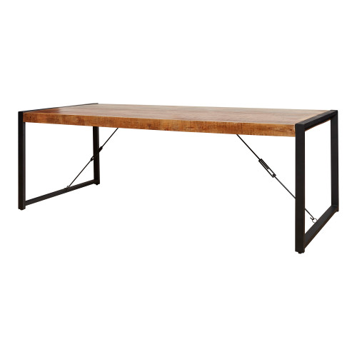 Adeqo Mangohouten Eettafel Bengt 200 cm met U-poot (rechthoek)