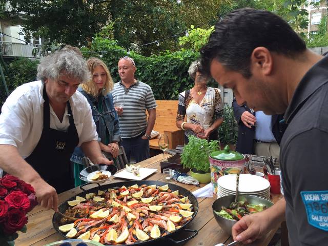 happy paella chef