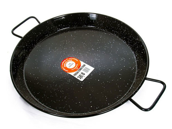 paella pan zwart