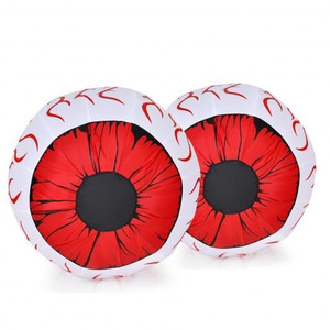 2 Pack 3 Feet Halloween Inflatable Eyeballs with Air Blower B593-CM23455US