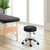 Black Button Tufted Adjustable Rolling Massage Swivel Salon Stool Q280-HAOM5033