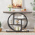 Modern 41-inch Wide Narrow Entryway Console Table with Grey Wood Finish Shelves Q280-GRFCTE1395817