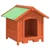 Dog Kennel Brown 25.6"x25.6"x24.2" Solid Wood Pine A949-172273