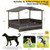 Outdoor Wicker Dog House with Weatherproof Roof-Gray - Color: Gray D681-HW70602GR