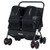 Foldable Double Pet Stroller with Adjustable Sunshade and Storage Basket-Black - Color: Black D681-PW10142BK