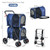 4-in-1 Double Pet Stroller with Detachable Carrier and Travel Carriage-Blue - Color: Blue D681-PW10010NY