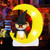 Inflatable Owl on Moon LED Lighted Halloween Decoration with Large Moon and Wizard Owl B593-CM24939US