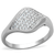 3W726 - Rhodium Brass Ring with AAA Grade CZ  in Clear A874-3W726
