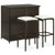 Bar Set Brown PE rattan, steel Large Bar Set Rectangular A949-313470