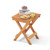 14 Inch Compact Folding Side Table with Slatted Tabletop - Color: Natural D681-JV11673