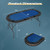 8 Players Texas Holdem Foldable Poker Table-Blue - Color: Blue D681-UY10159BL