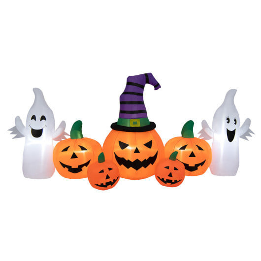 9 Feet Long Halloween Inflatable Pumpkins with 2 Ghosts B593-CM24086US