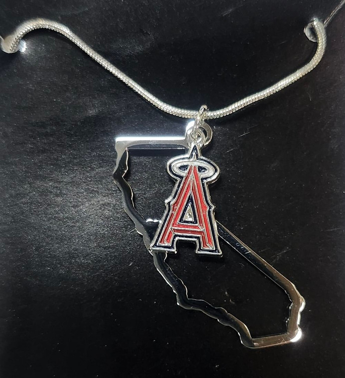 Los Angeles Angels Necklace Chain with State Shape Charm CO Z157-5460367608