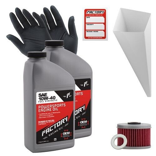 Factory Racing Parts 10W40 2Qt Oil Change Kit Fits Honda CBR300R CMX300 CRF250L