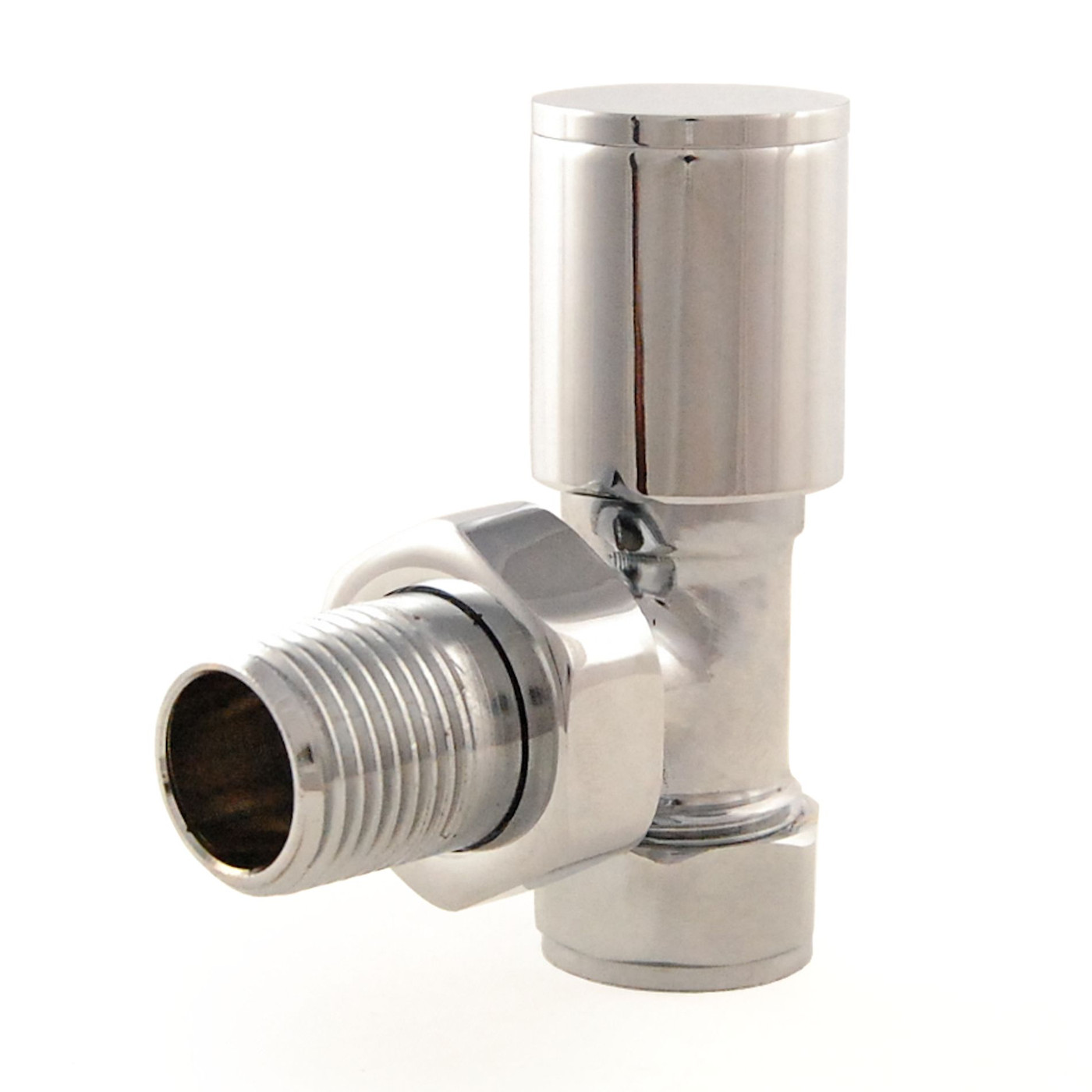 Apex Radiator Valve - Angled Chrome Pair