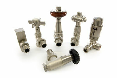 Brushed Steel Radiator Valves
