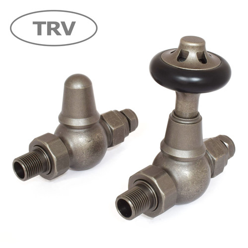 ADM-ST-PEW - Admiral Traditional Thermostatic Radiator Valve - Pewter (Straight TRV)